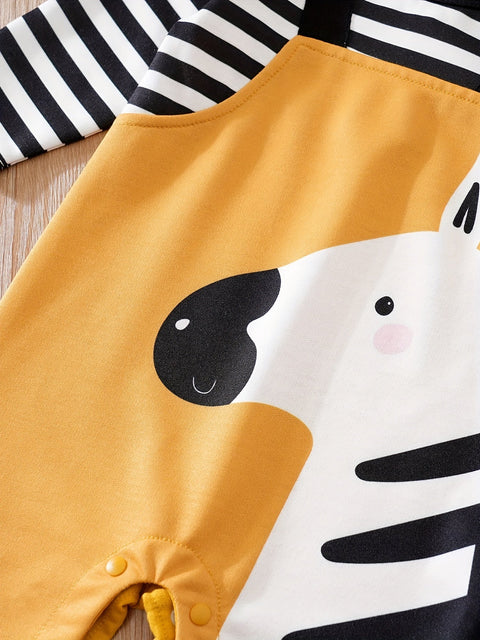 Süßer Zebra-Overall für Babys – Perfekt für Frühlings- und Herbstabenteuer im Freien