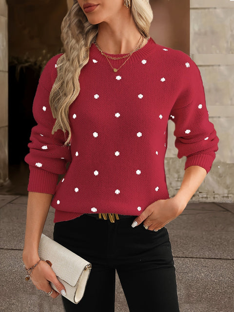 Zara Polkadot Pullover - Lässig und Stilvoll für Damen im Herbst und Winter