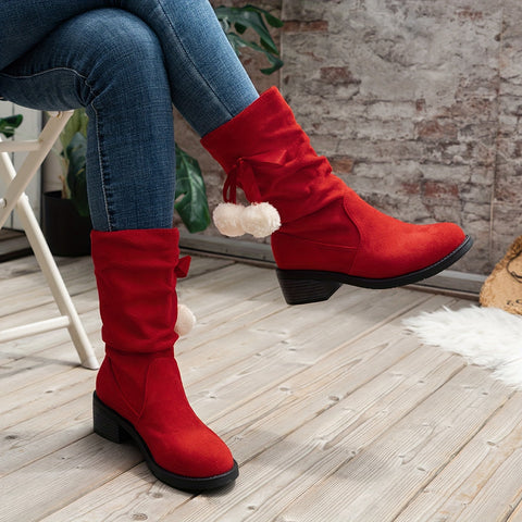 Femke Winterstiefel mit Pompom - Für einen verspielten Winterlook