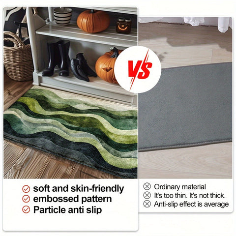 Geometrische Wellen-Badmatte – Perfekt für Badezimmer oder Eingangsbereich