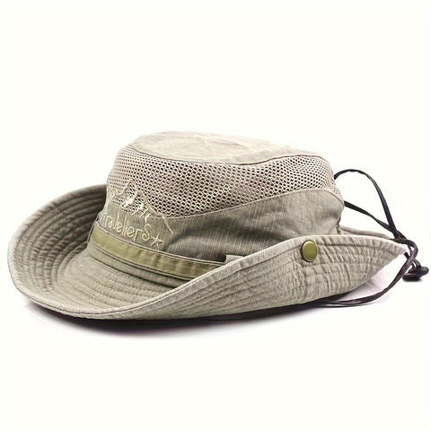 Atmungsaktiver Outdoor Sonnenhut mit Kordel - UV-Schutz und Komfort für Alle Jahreszeiten