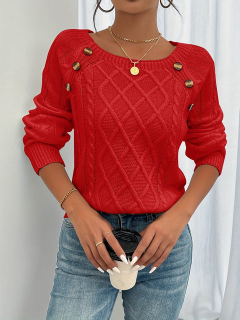 Luxe Knopfpullover - Komfortabel und stilvoll für jeden Anlass