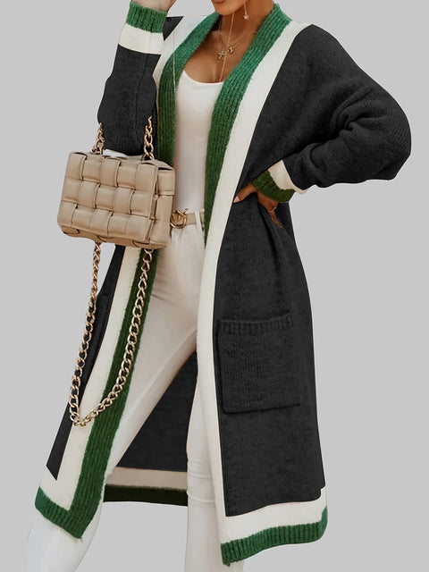 Charlotte Lange Gestrickter Cardigan - Vintage-Inspiriert mit Bunten Akzenten