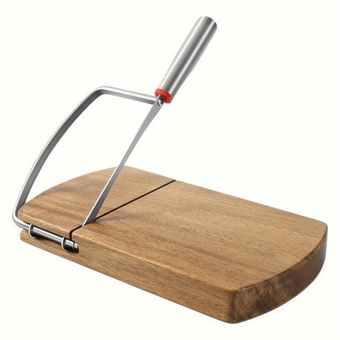 Artisan Akazien Käsemesser – Edelstahlmesser auf Eleganter Holzbasis
