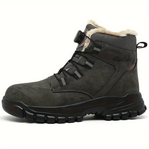 Sicherheitsstiefel für Männer mit Stahlkappen und Fleece – Strapazierfähig und Durchstichsicher