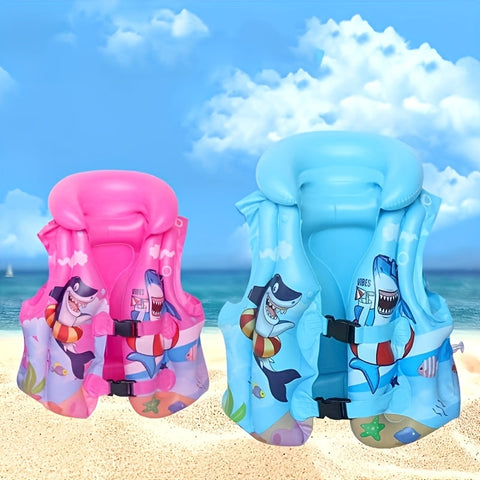 Kinder Schwimmweste mit Haifischdruck – Komfortabel & Sicher für Schwimmspaß im Wasser