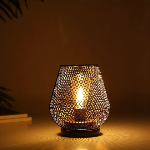 RusticMesh Tischlampen Set – Industrieller Stil und Stimmungsvolle Beleuchtung
