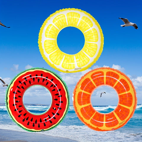 Frucht-Thema Aufblasbare Schwimmbad Floats – Set von 3 Strapazierfähigen Ringen