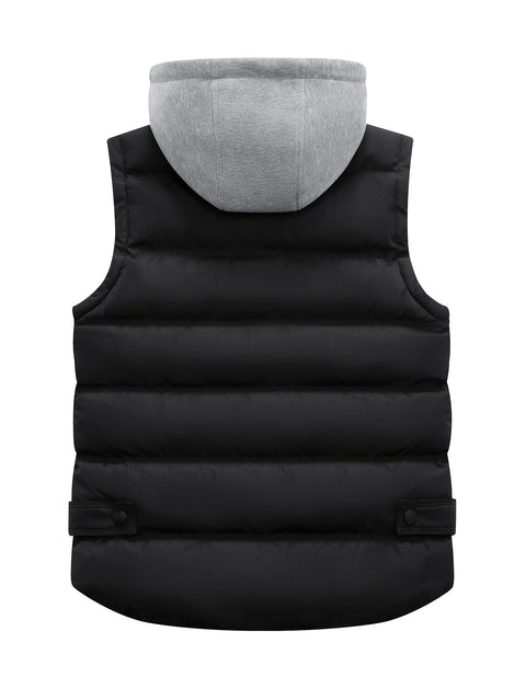 Gepolsterte Damenweste mit Kapuze – Stilvolle und Warme Winterjacke ohne Ärmel