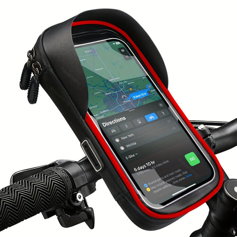 Wasserdichte Fahrrad- und Motorrad-Handyhalterung – Lenker-Tasche mit 360° Drehoption