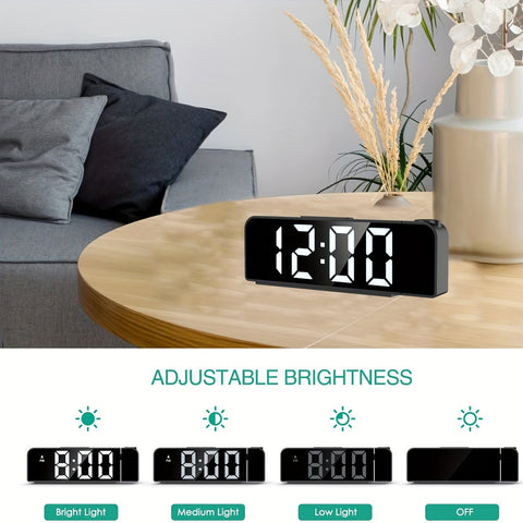 LED-Projektionswecker – Temperatur- und Datumsanzeige mit USB-Stromversorgung