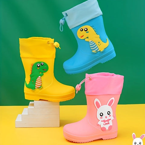 Dino & Bunny Regenstiefel für Kinder - Verspielter Wasserdichter Schutz