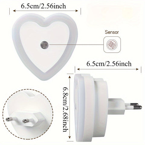 HeartGlow LED Nachtlampe - Intelligente Dämmerungs-zu-Dämmerungs Nachtbeleuchtung