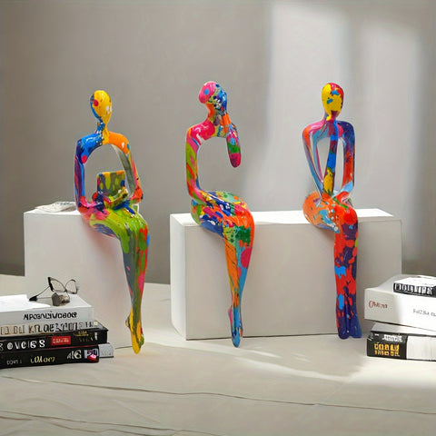 KleurExplosie Kunstfiguren Set - Für einen Kühn und Kreativen Einrichtungsstil