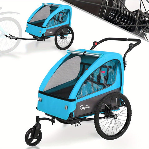 FlexiRide 2-in-1 Fahrradanhänger – Komfortabel und Zusammenklappbar für Zwei Personen
