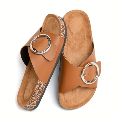 Moderne Damen Sandalen mit Metallverschluss – Komfortabel und Stilvoll für Jede Saison
