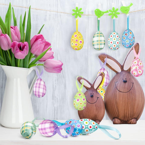 24 Stück Bunte Ostereier – Perfekt für Osterdekorationen und Frühlingsfeste