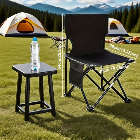 Zusammenklappbares Gartenmöbelset mit Tisch und Stühlen – Tragbar für Camping und BBQ