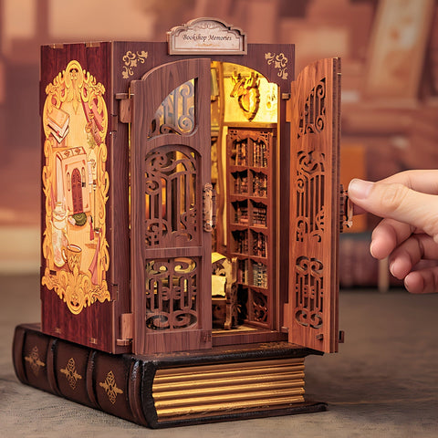 DIY Miniatur Eulen Buchhandlung – 3D Holz Kit mit Beleuchtung für kreative Dekoration