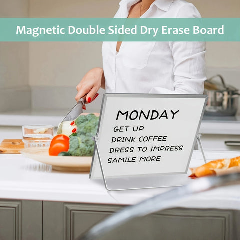 MagniBoard Magnetisches Whiteboard - Tragbar und Doppelseitig mit Ständer