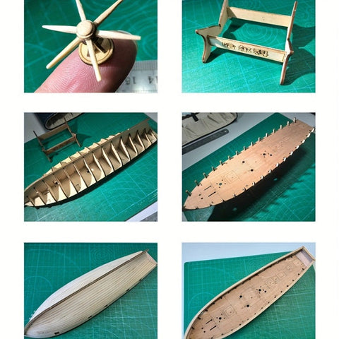 Klassisches Holzsegelboot Modell – Detailliertes 3D Puzzle für Schiffsliebhaber