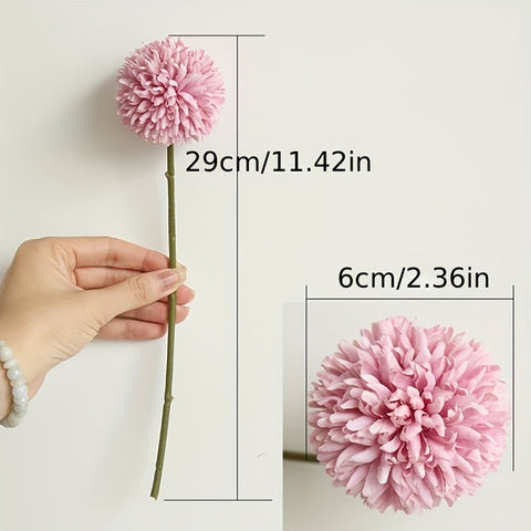 Set aus 5 Kunst-Chrysanthemen – Realistische Blumenarrangements für Hochzeiten und Wohnkultur
