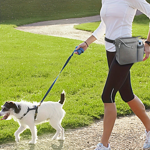 Hunde-Leckerlitasche mit Wasserflaschenhalter – Verstellbare Tasche für Training und Aktivitäten im Freien