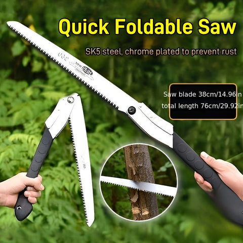 360° Verlängerbare Klappsäge - Robust und Effizient für Gartenarbeit und Camping
