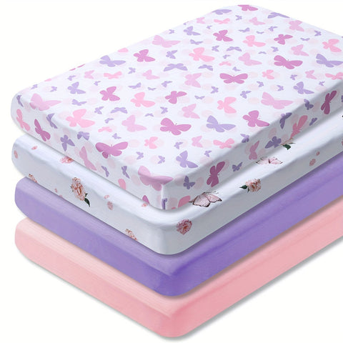 Weiche Tierdruck Wiegenbezüge – 4-teiliges Set für Komfort und Stil im Babyzimmer