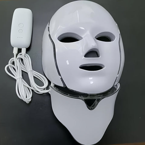 7-Farben LED Gesichts- und Halsmaske – USB Aufladbares Hautpflegegerät
