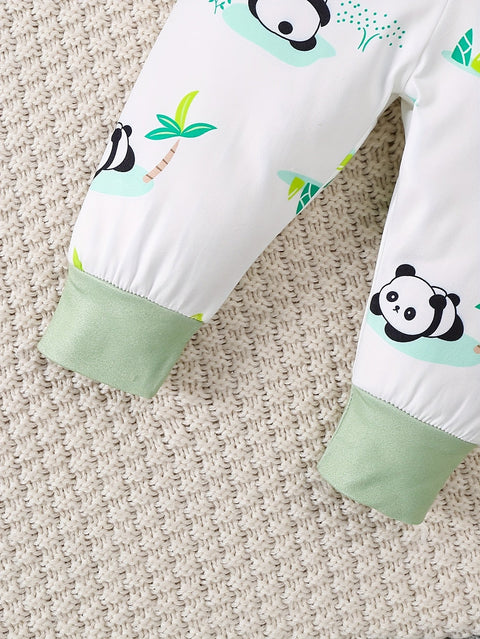 Baby Panda Set – Strampler, Hose und Mütze für Abenteuer im Freien
