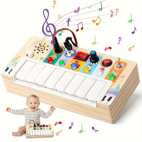 Bildungs Musik Spielbrett für Kinder - Lernen und Spielen mit Geräuschen und Lichtern