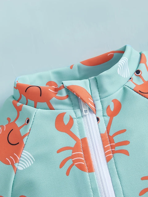 Krabben UV-Schwimmanzug für Babys – Bequemes Einteiler für Sonne & Spritzvergnügen