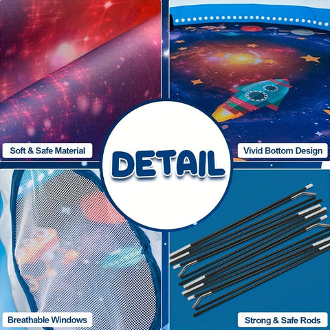 Galaxy Explorer Pop-up Spielzelt - Weltraum-Thema für drinnen und draußen
