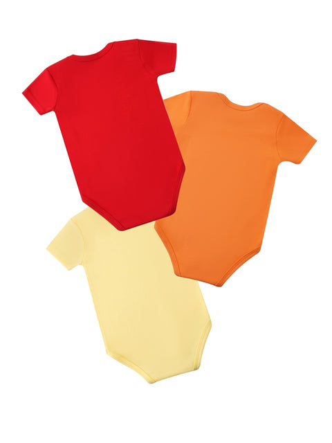 3er-Pack Baby Bodysuits – Weiche Baumwolle mit Verspielten Lebensmittelprints