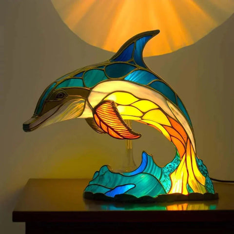Künstlerische Glas-Mosaik Tierlampe – Farbe und Atmosphäre im Haus
