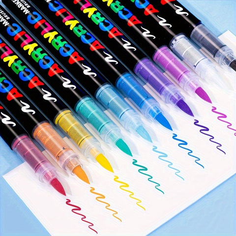 72 Farben Acrylfarben Marker – Perfekt für kreatives Malen auf verschiedenen Oberflächen