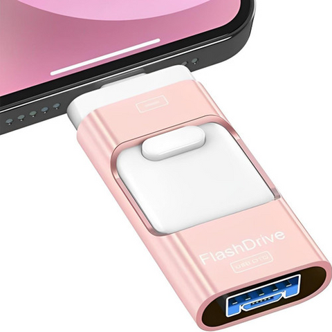 Tragbarer 4-in-1 USB-Stick – Universeller Speicher für Telefon und PC