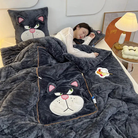 KnuffelZacht Decke und Kissenbezug Set – Für Wärme und Gemütlichkeit