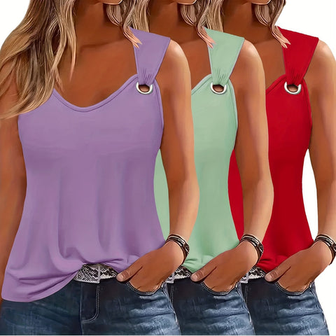 Damen Tanktops 3-Pack – Sommerfest und Locker