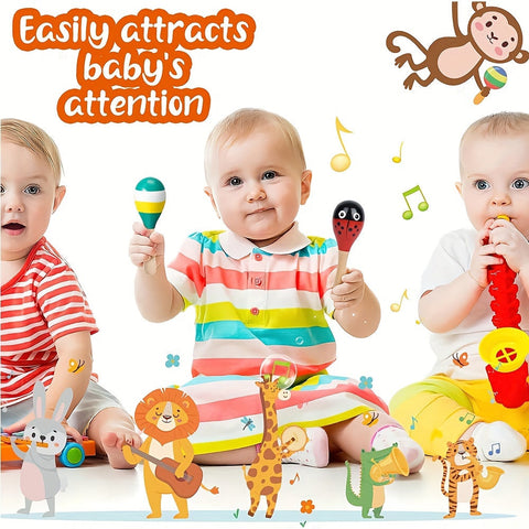 MelodyWood Holzmaraca - Spielerisches Musikinstrument für Kinder