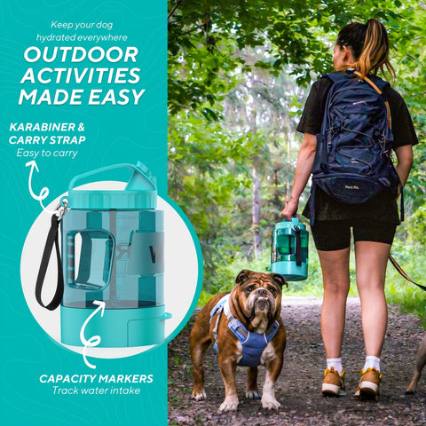 Große Kapazität 74oz Hundewasserflasche – Tragbare Schüssel für Outdoor-Abenteuer