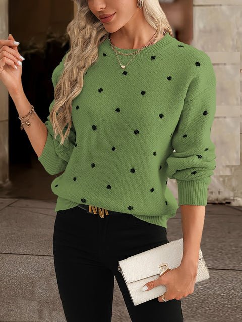 Zara Polkadot Pullover - Lässig und Stilvoll für Damen im Herbst und Winter