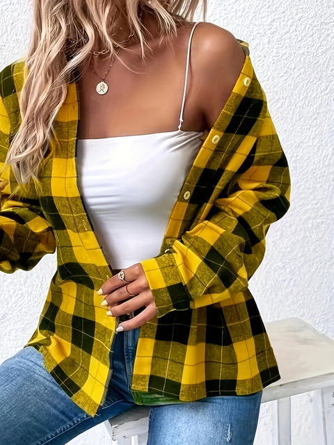 Lässige Karobluse – Stilvoll und Komfortabel für Frühling und Herbst