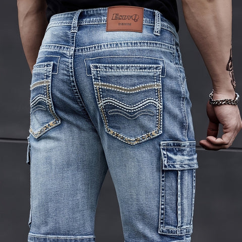 Herren Multi-Pocket Denim Shorts - Praktisch und Komfortabel