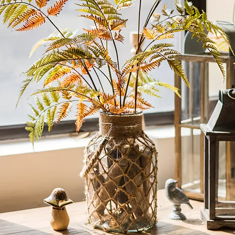Rustikale Glasvase mit Jute-Schnur – Dekorativ und Zeitlos für dein Interieur