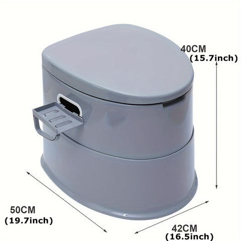 Portables Graues PVC-Toilette - Komfortabel und Praktisch für Camping und Notfälle