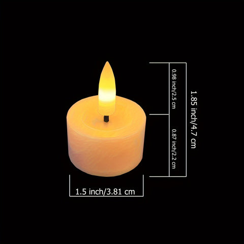 Magische Flammloses Teelichter - Set mit Fernbedienung und Dimmbarem Timer