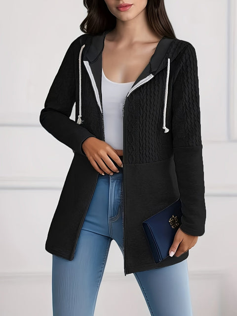 Luna Strick Hoodie Jacke - Stilvoll und Bequem für Damen im Herbst und Winter