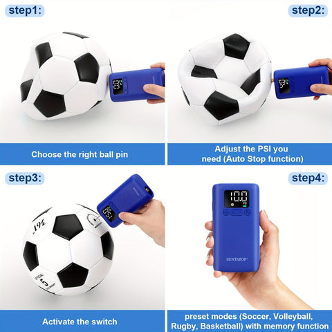 Automatische Ballpumpe 20 PSI – Schnell und Praktisch für Verschiedene Sportbälle